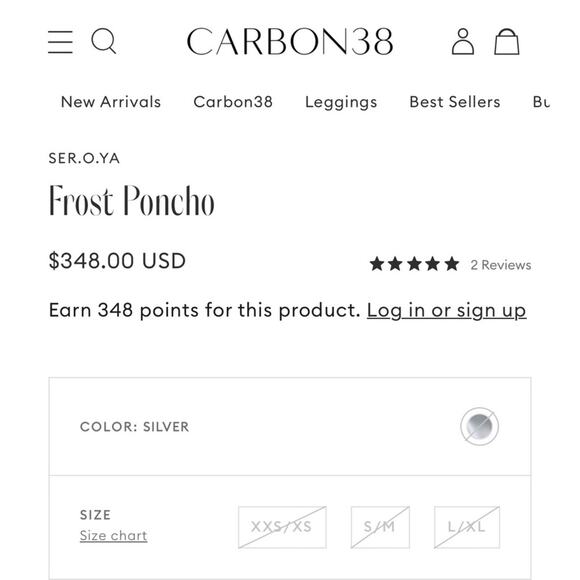 SER.O.YA Frost Poncho SZ XS Silver $348 - Picture 11 of 14